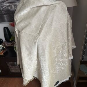 Gucci Cream beige  monogramShawl
